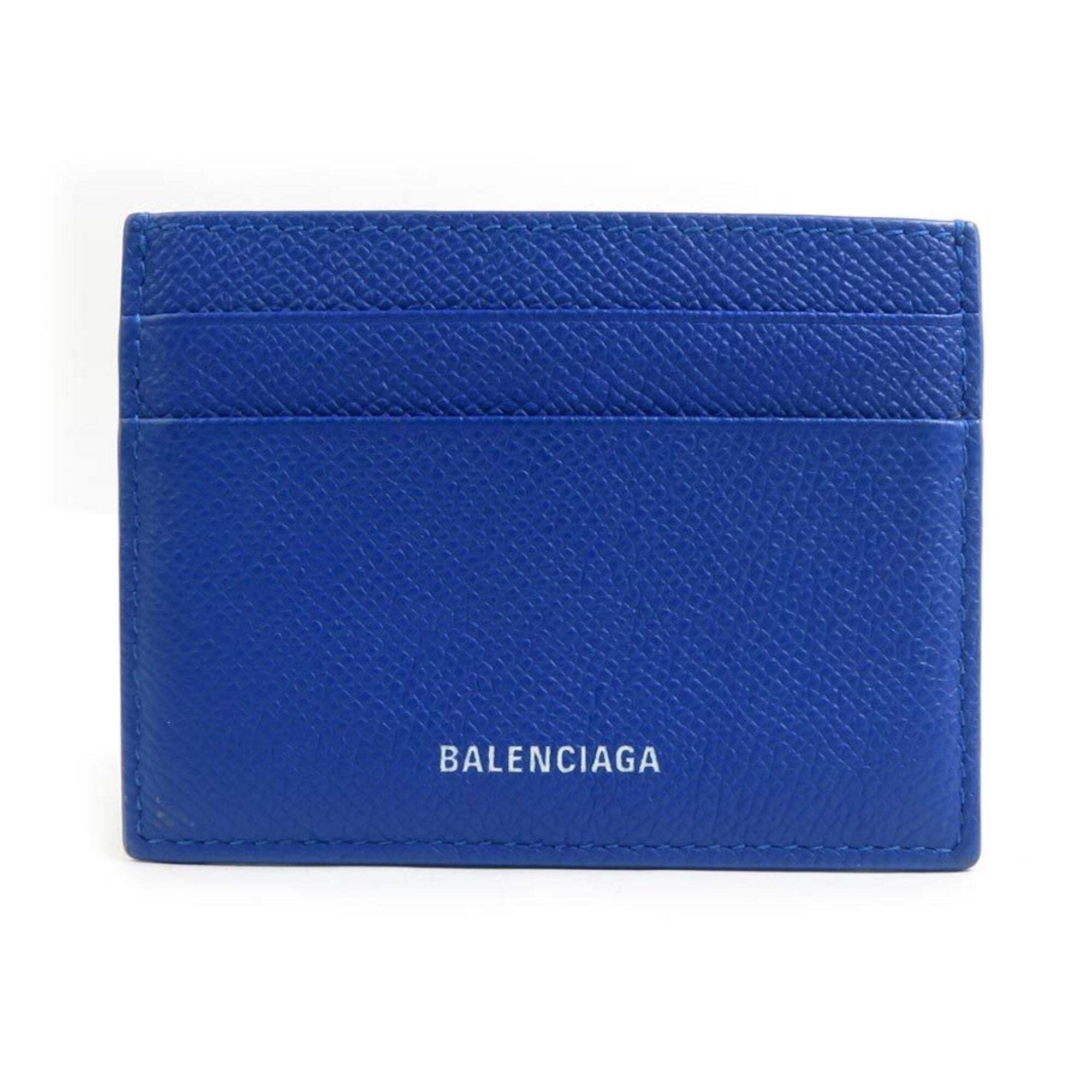Balenciaga Balenciaga Business Card Case/Card Case Leather Blue Men's Women's...